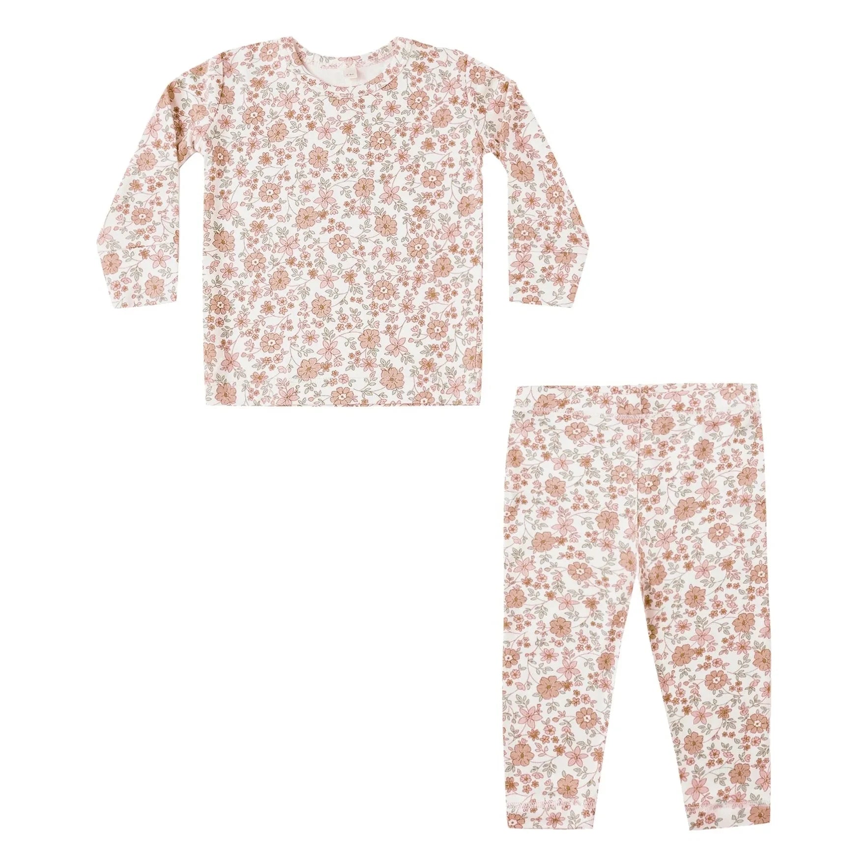 Quincy Mae - Bamboo Floral Pajamas | Ivory