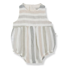 1+ in the family - Blanes Striped Linen Overall | Ecru