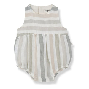 1+ in the family - Blanes Striped Linen Overall | Ecru