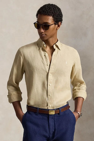 Polo Ralph Lauren Erkek Keten Uzun Kollu Spor Gömlek