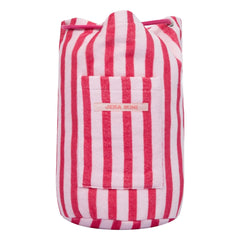 Jera Mini - Striped Towel Pocket Backpack | Pink