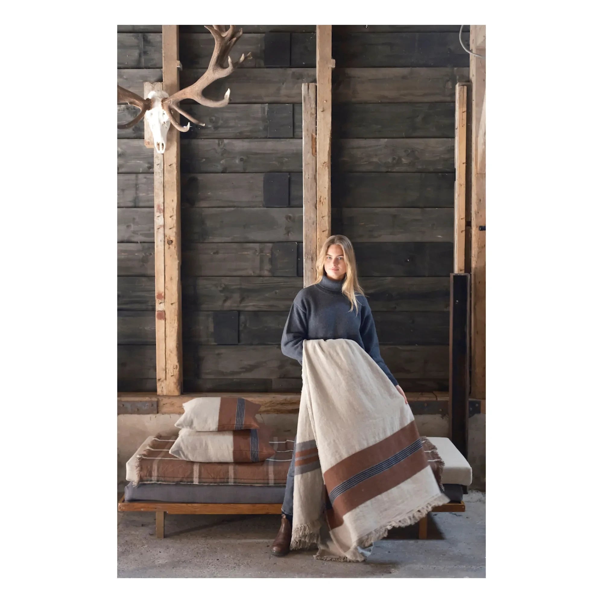 Libeco - Sienna keten throw | Kahverengi