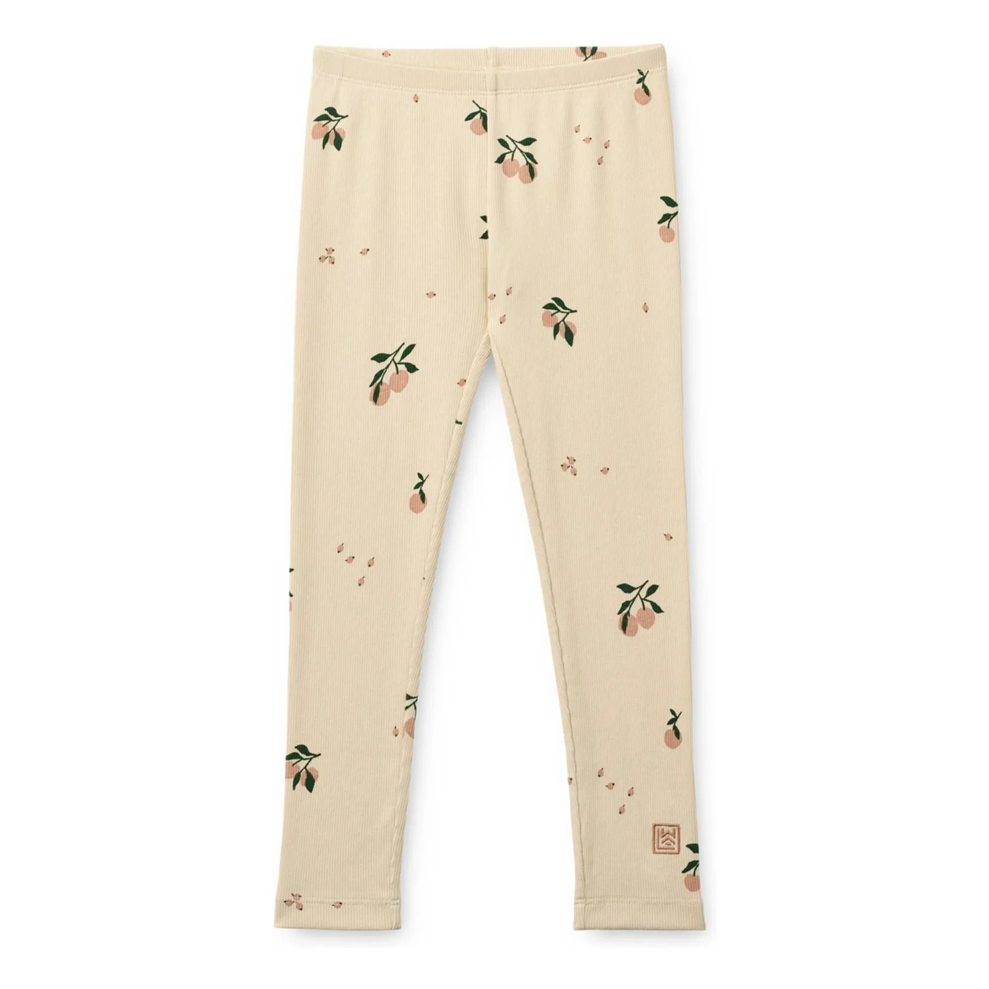 Liewood - Marien Peach Organic Cotton Ribbed Leggings | Beige