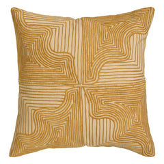 Maison Sarah Lavoine - Onda embroidered pillow | Mustard
