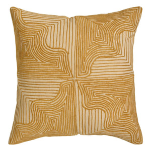 Maison Sarah Lavoine - Onda embroidered pillow | Mustard