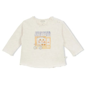 Arsène et Les Pipelettes - Organic Cotton Bakery T-Shirt | Heather Beige
