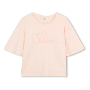 Chloé - Logo Tişört Organik pamuk | Şeftali