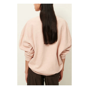 Sessùn - Chebbi Oversize Organik ve Geri Dönüştürülmüş Pamuk Sweatshirt | Marled pembe