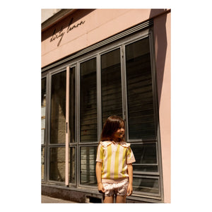 Louis Louise - Paule Striped Mesh T-Shirt | Yellow