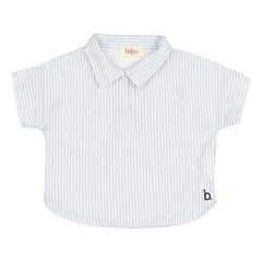 Búho - Striped seersucker shirt | Light blue