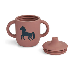 Liewood - Neil Silikon Öğrenme Bardağı | Horses/Dark rosetta