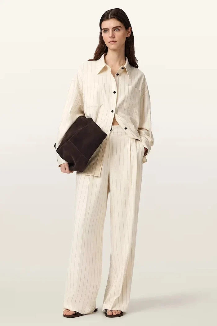 AllSaints geniş paça kadın viskon pantolon OLGA