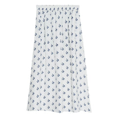 the new society - Melissa Fleurie Linen Skirt | Light Blue