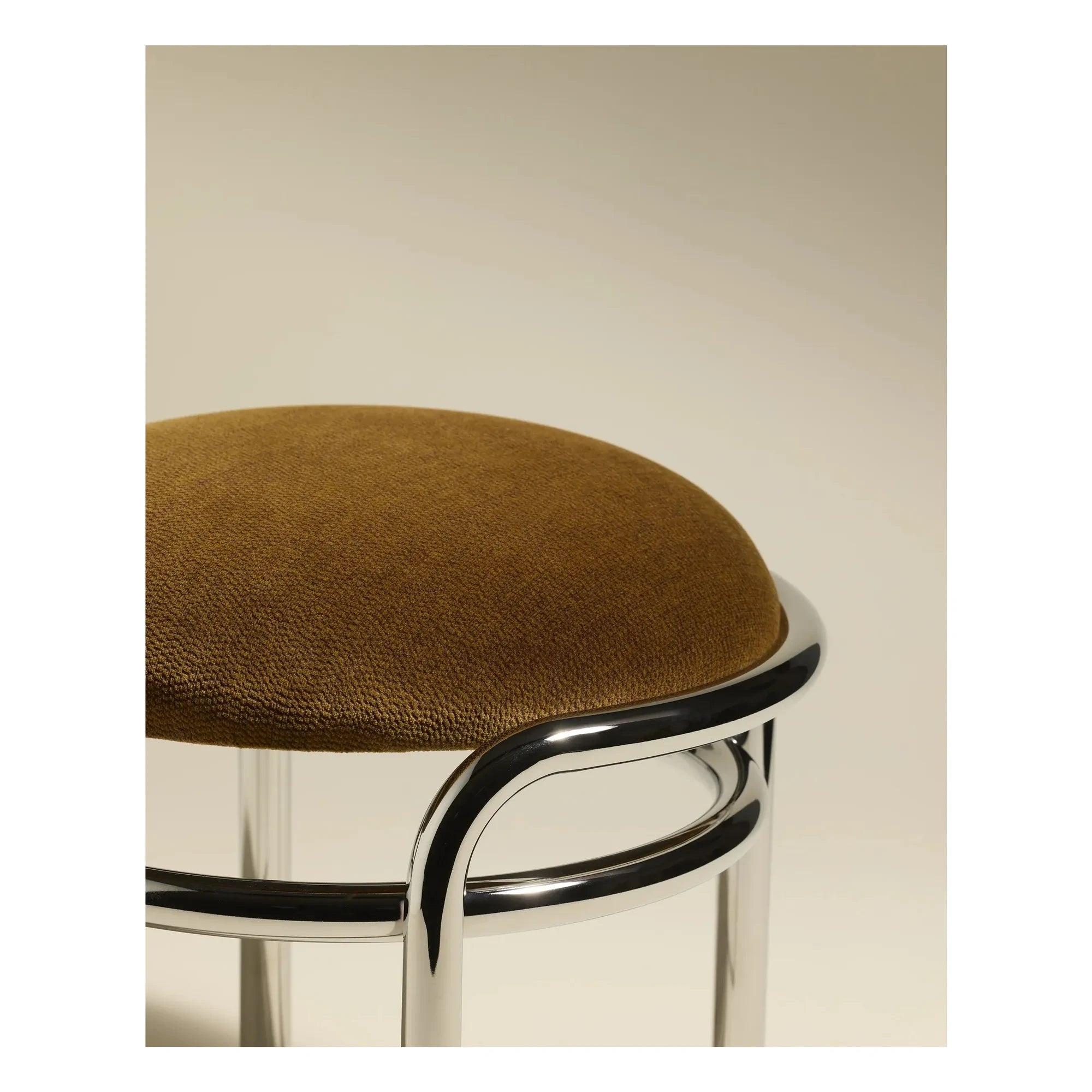 Maison Sarah Lavoine - Moon chrome kadife tabure | Havana