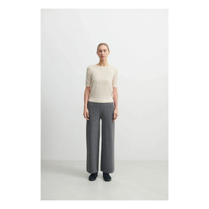 FUB - Pointelle Fine Knit Merino Wool Sweater - Women's Collection | Ivory