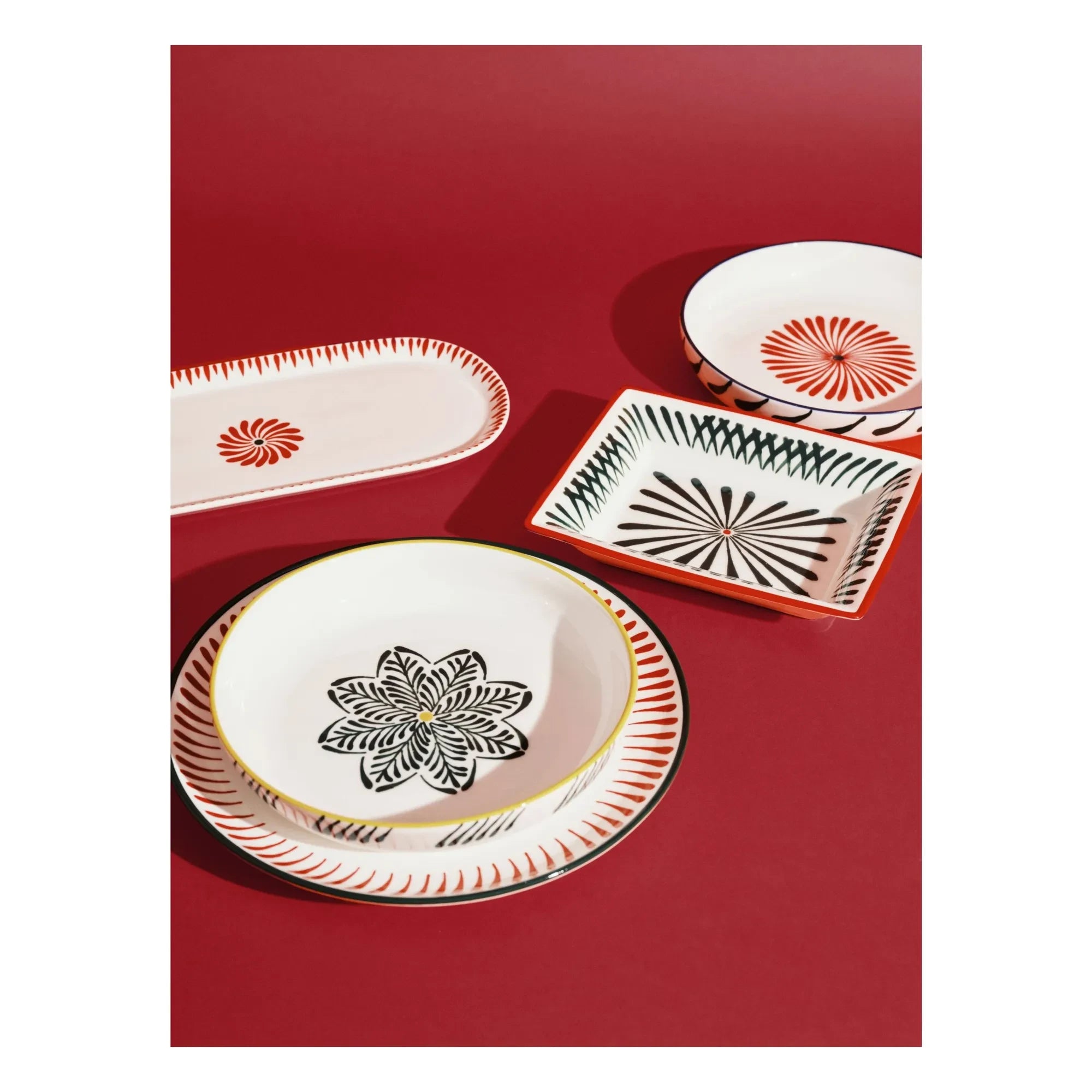 Serax - Baazar oval servis tabağı, Waww La Table - 2'li Set | Yeşil