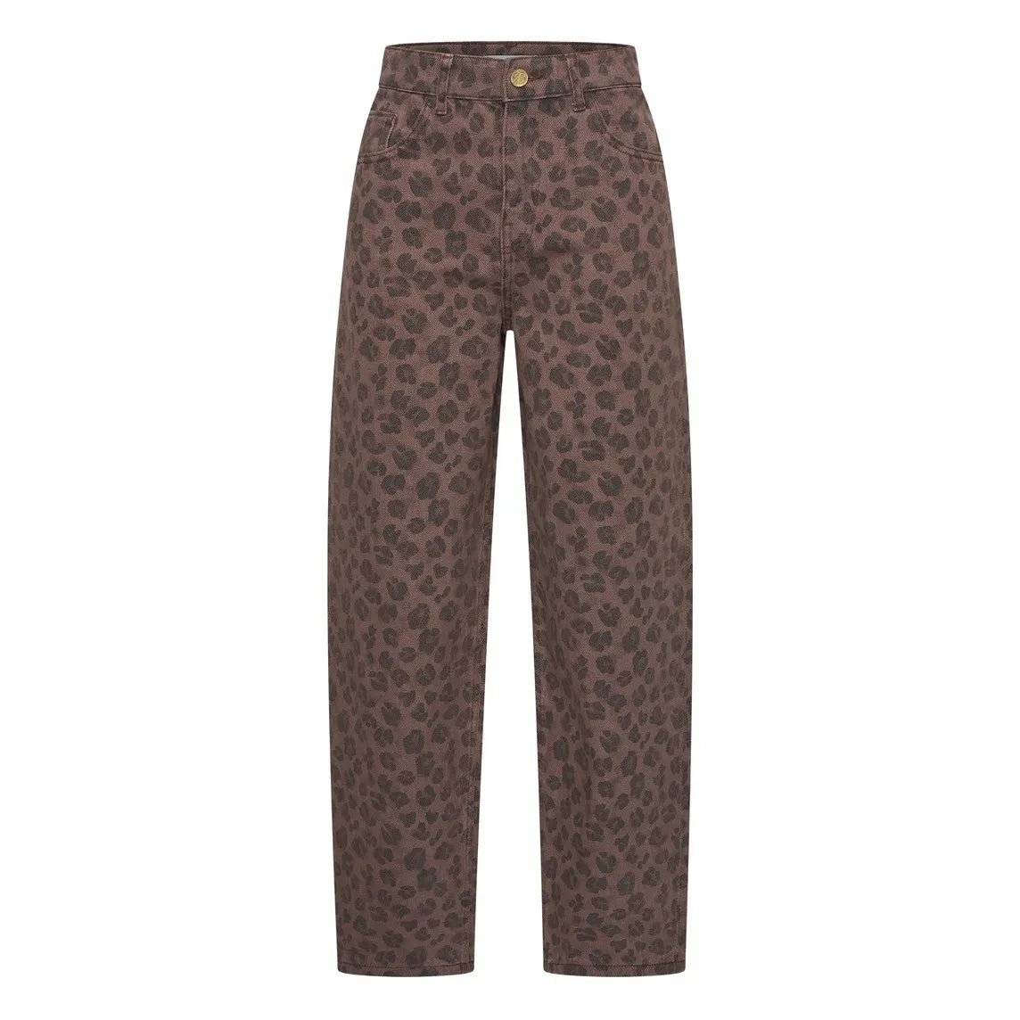 By Bar - Lew Organic Cotton Leopard Pants | Brown