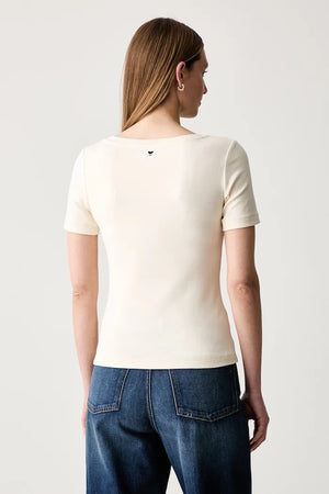 Weekend Max Mara basic kadın pamuklu elastan T-shirt WKDMULTIJ