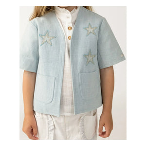 Donsje - Denim Chellèe Sterne Jacke | Hellblau