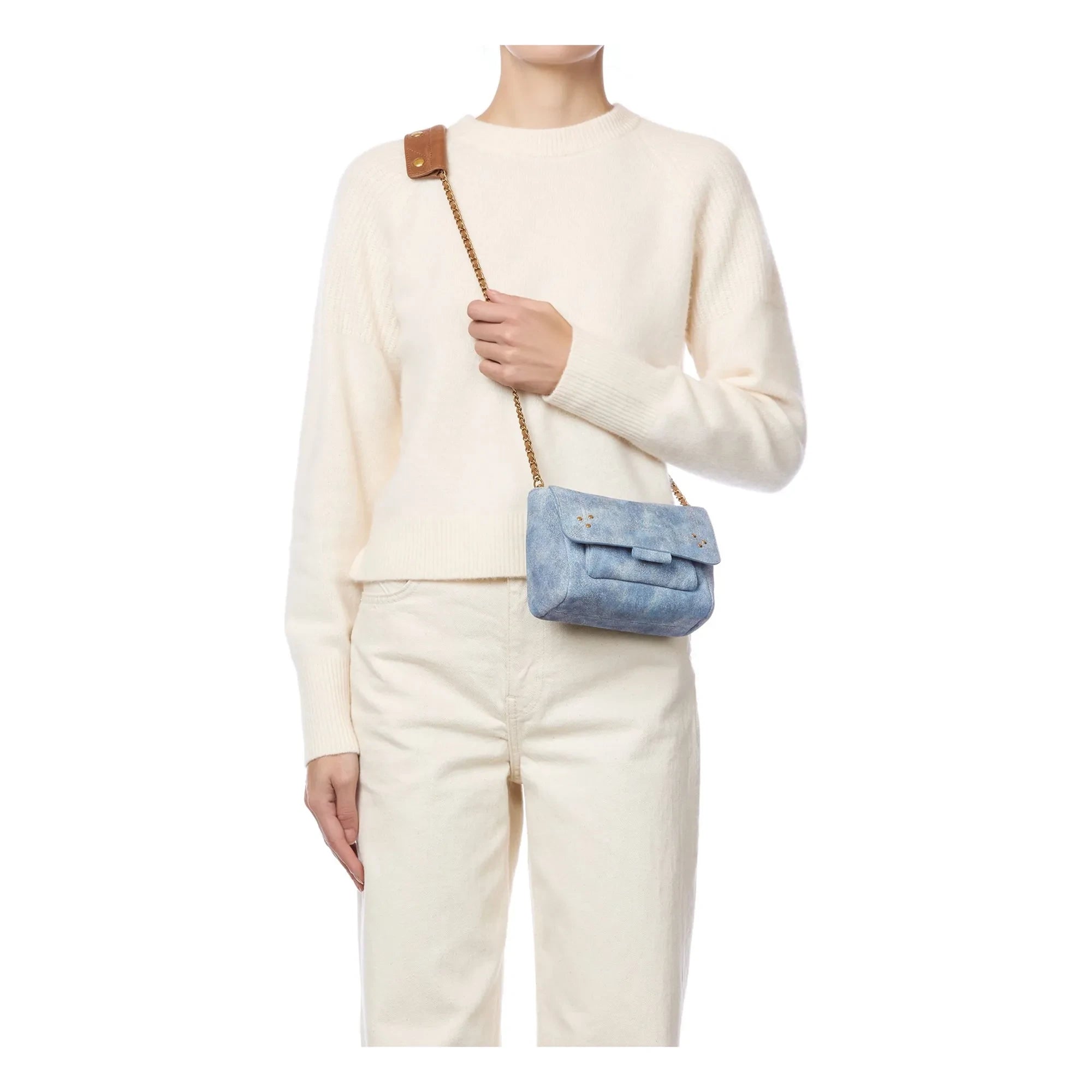 Jérôme Dreyfuss - Tasche Lulu S Veloursleder | Washed Blau