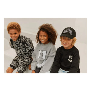 Molo - Magni sweatshirt n°11 Smile Organik pamuk | Gri melanj