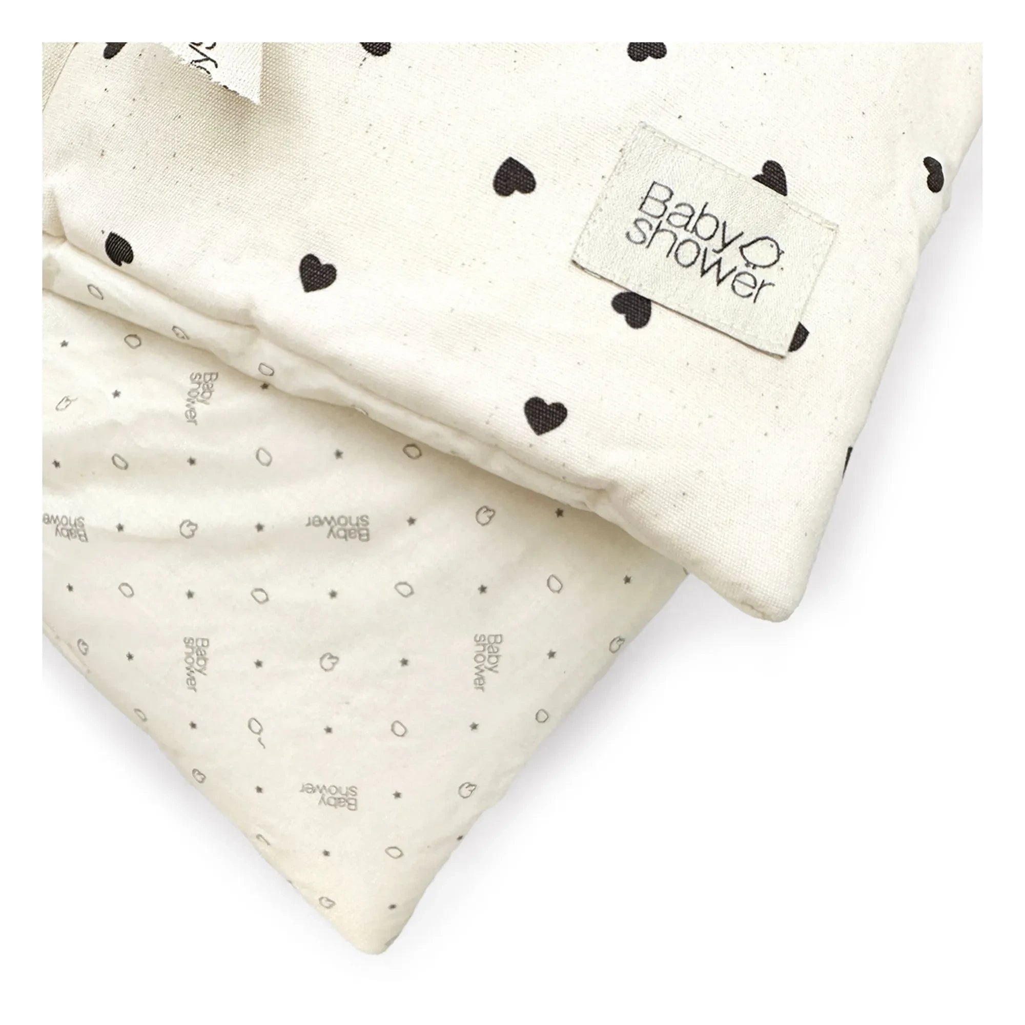 Babyshower - Spielmatte mit Herzmuster | Weiß