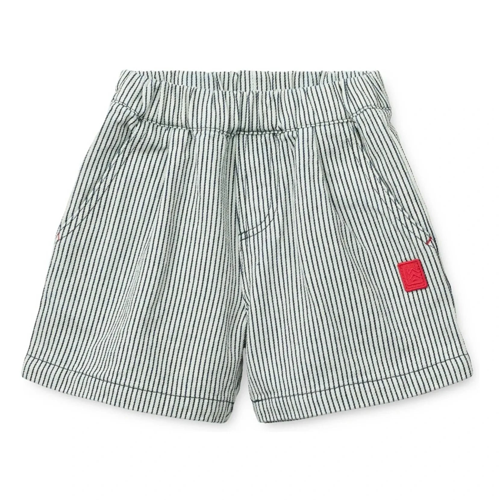 Liewood – Borrisa Gestreifte Jeansshorts | Marineblau