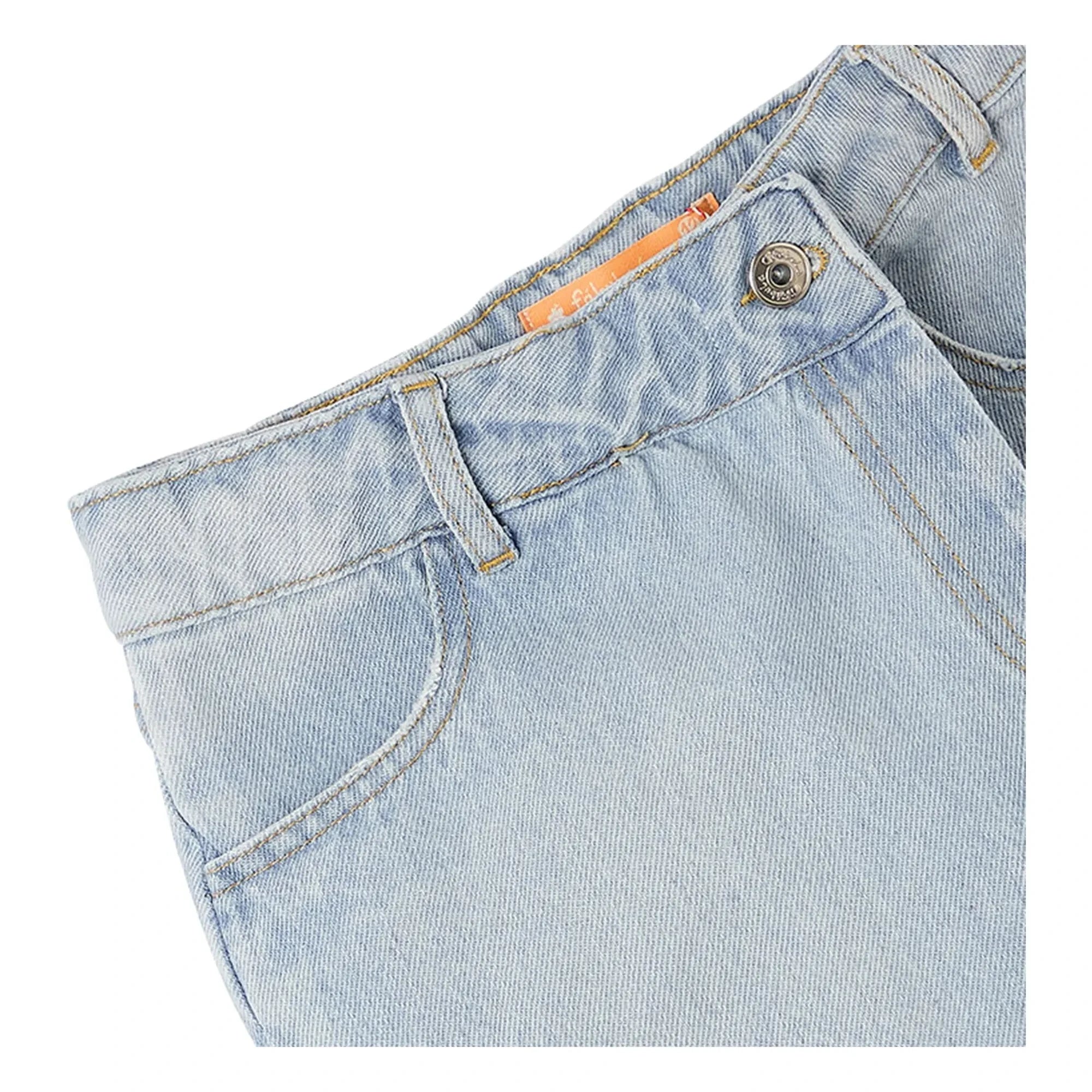 Fabula - Açık Mavi Denim Kısa Etek