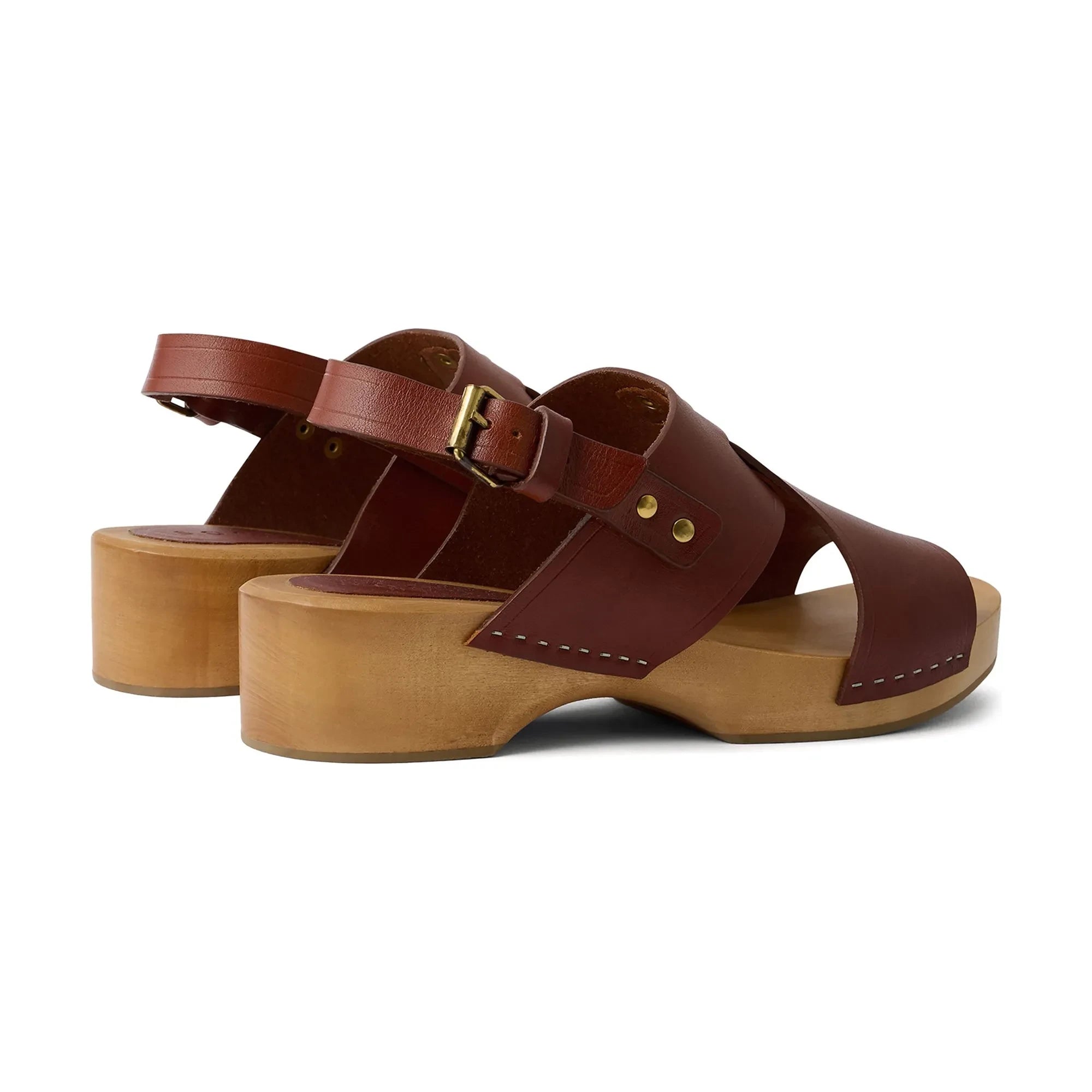 Soeur - Amy Ledersandalen | Mahagoni