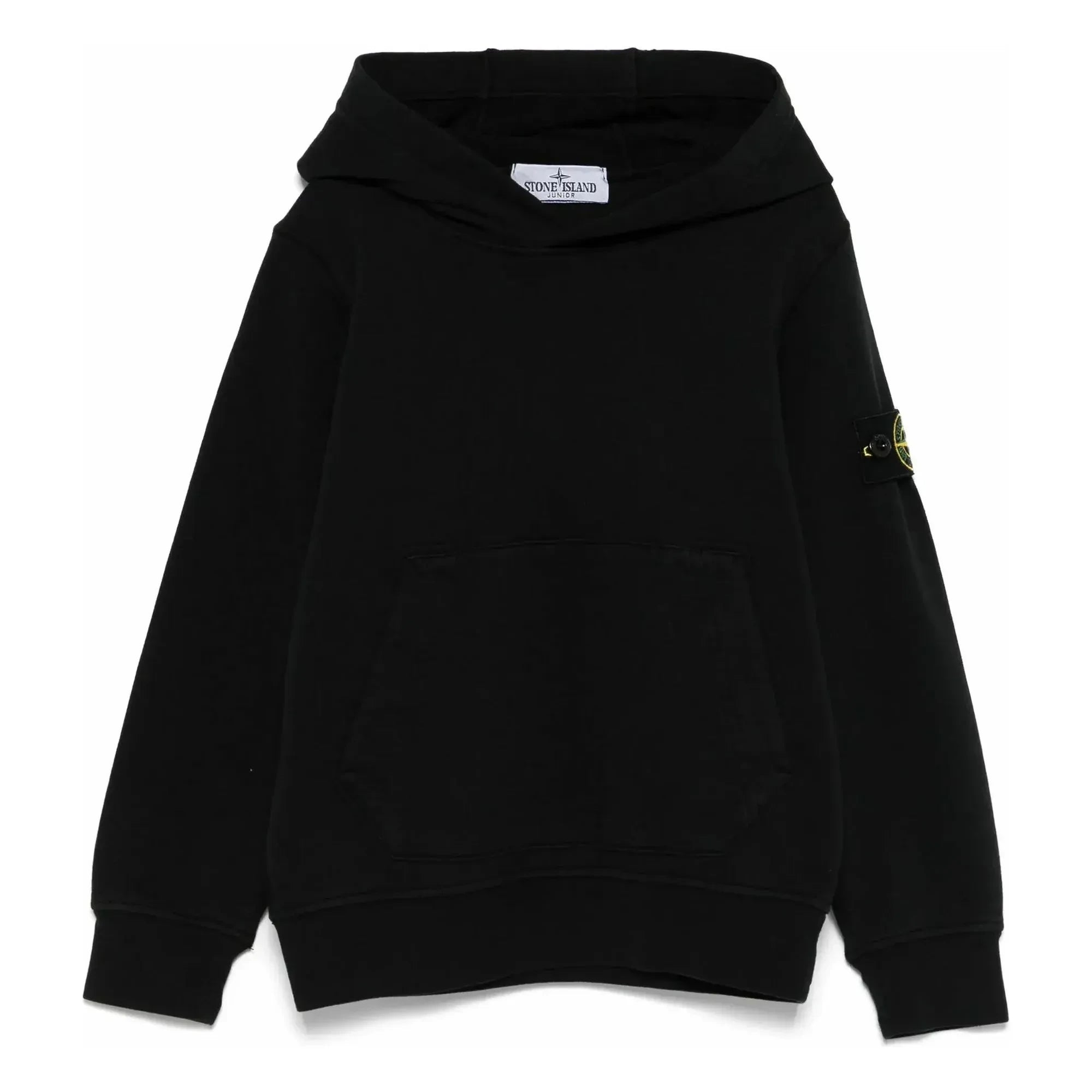 Stone Island - Logo Kapüşonlu Sweatshirt | Siyah
