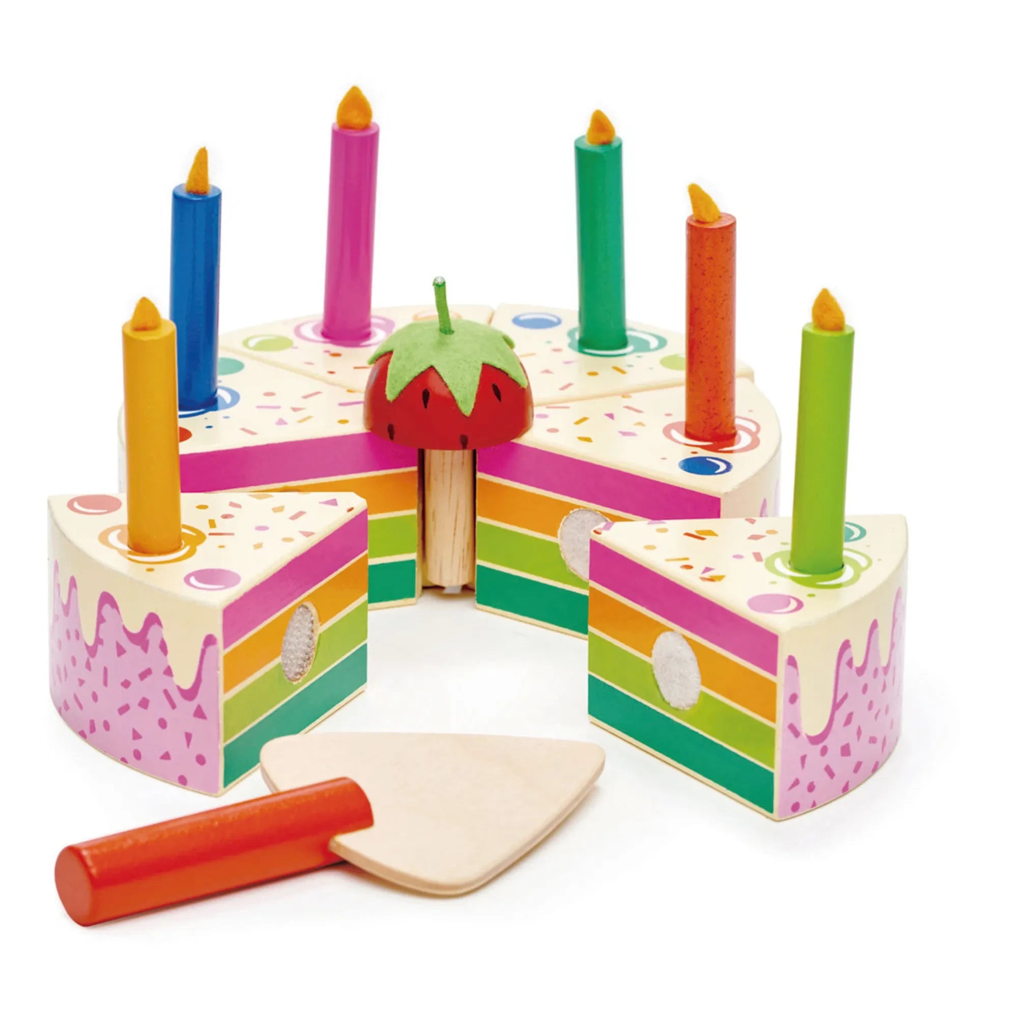Tender Leaf Toys – Regenbogen-Geburtstagstorte aus Holz