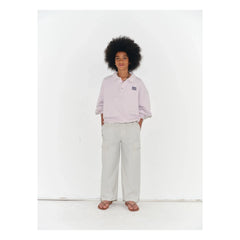 Main Story - Sweat Polo with Logo Organic Cotton | Lavender Gray
