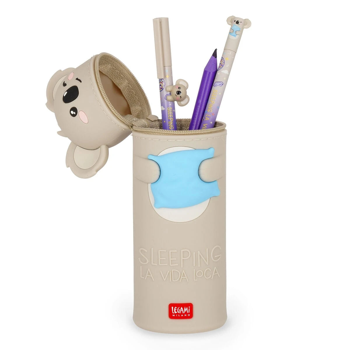 Legami - Koala "Sleeping la Vida Loca" 2-in-1 Silikon Stiftebox - Kawaii