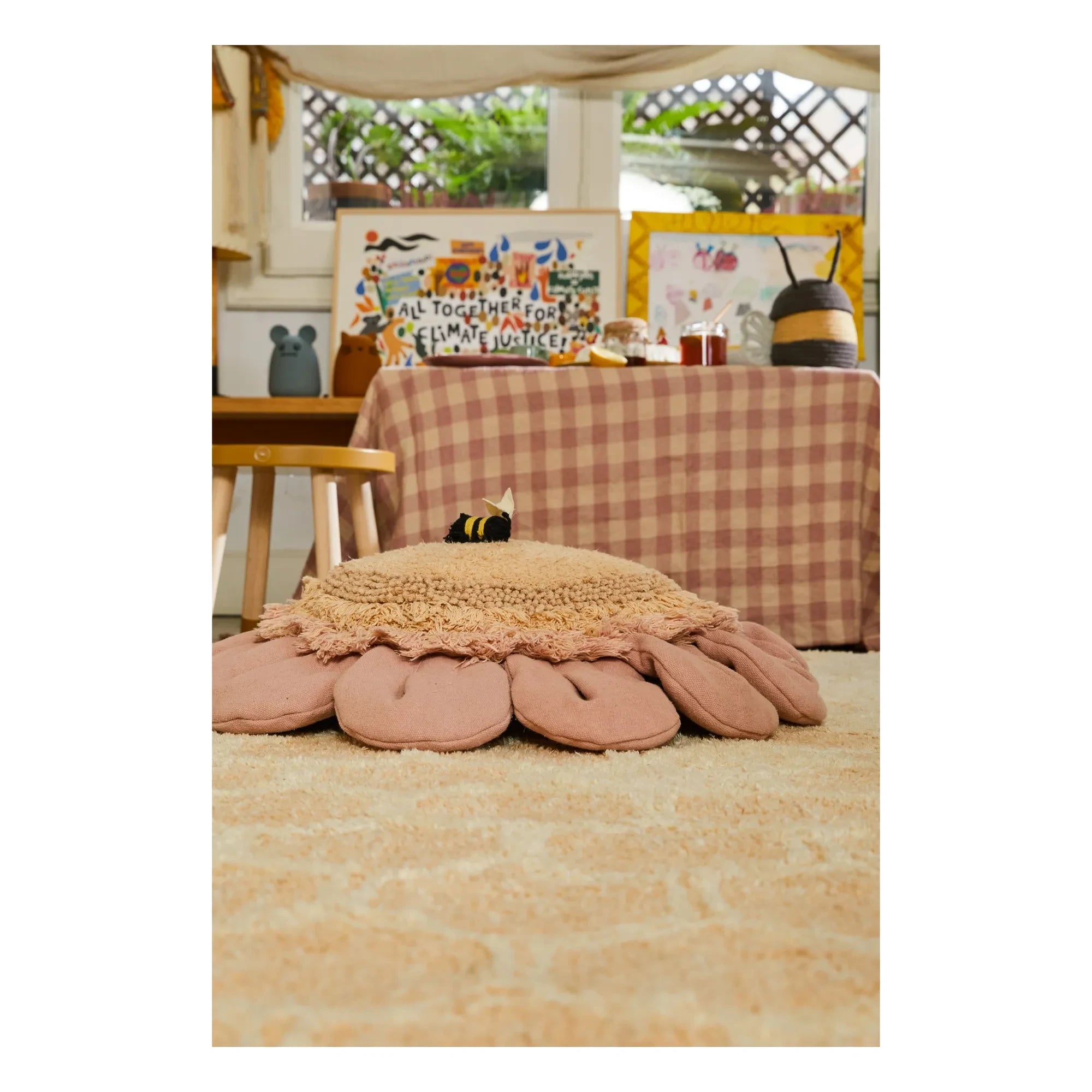 Lorena Canals - Daisy Pouf | Rosa