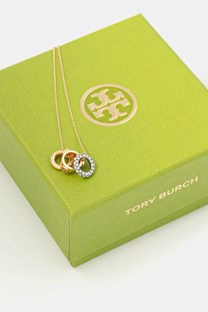 Tory Burch Miller Pave Kolye ve Küpeler (2 Parça)