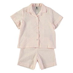 Risu Risu - Organic Cotton Check Pajama Set | Off-White