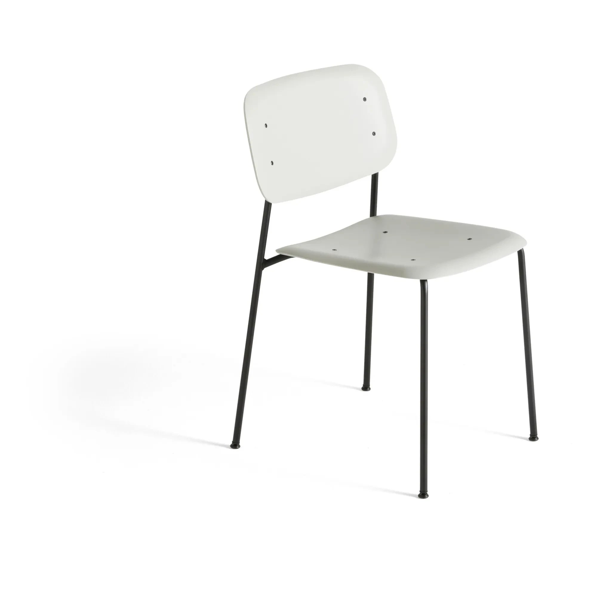 Hay - Yumuşak Kenarlı Sandalye - Metal Taban | İnci grisi