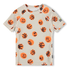 Molo – UV-Schutz-T-Shirt Neptune Basketballs recycelte Fasern | Beige
