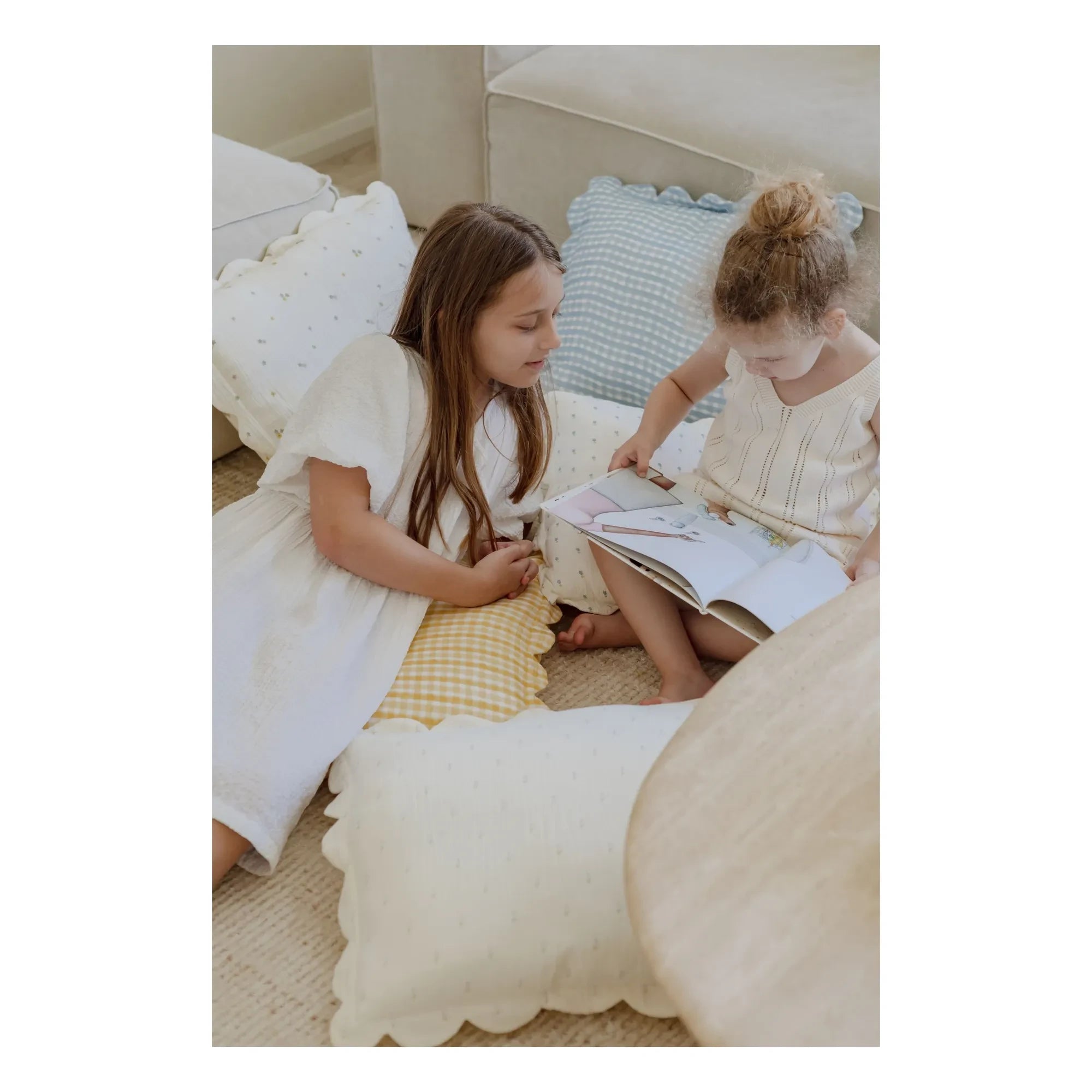 Soft Spot - Organik pamuklu cottage yastık kılıfları - 2'li Set | Mavi