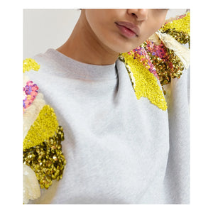 Essentiel Antwerp - Sweat Jadda Pamuk İşlemeli | Gri