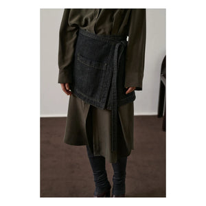 Soeur – Flora Seidenkleid | Dunkles Khaki