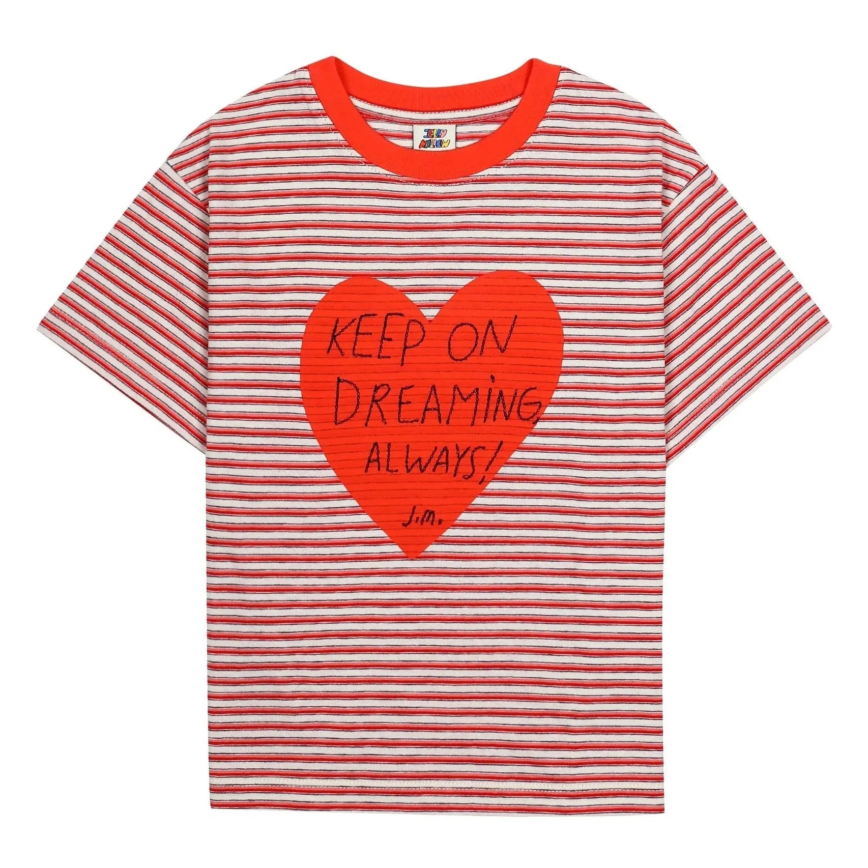 Jelly Mallow – Gestreiftes T-Shirt | Rot