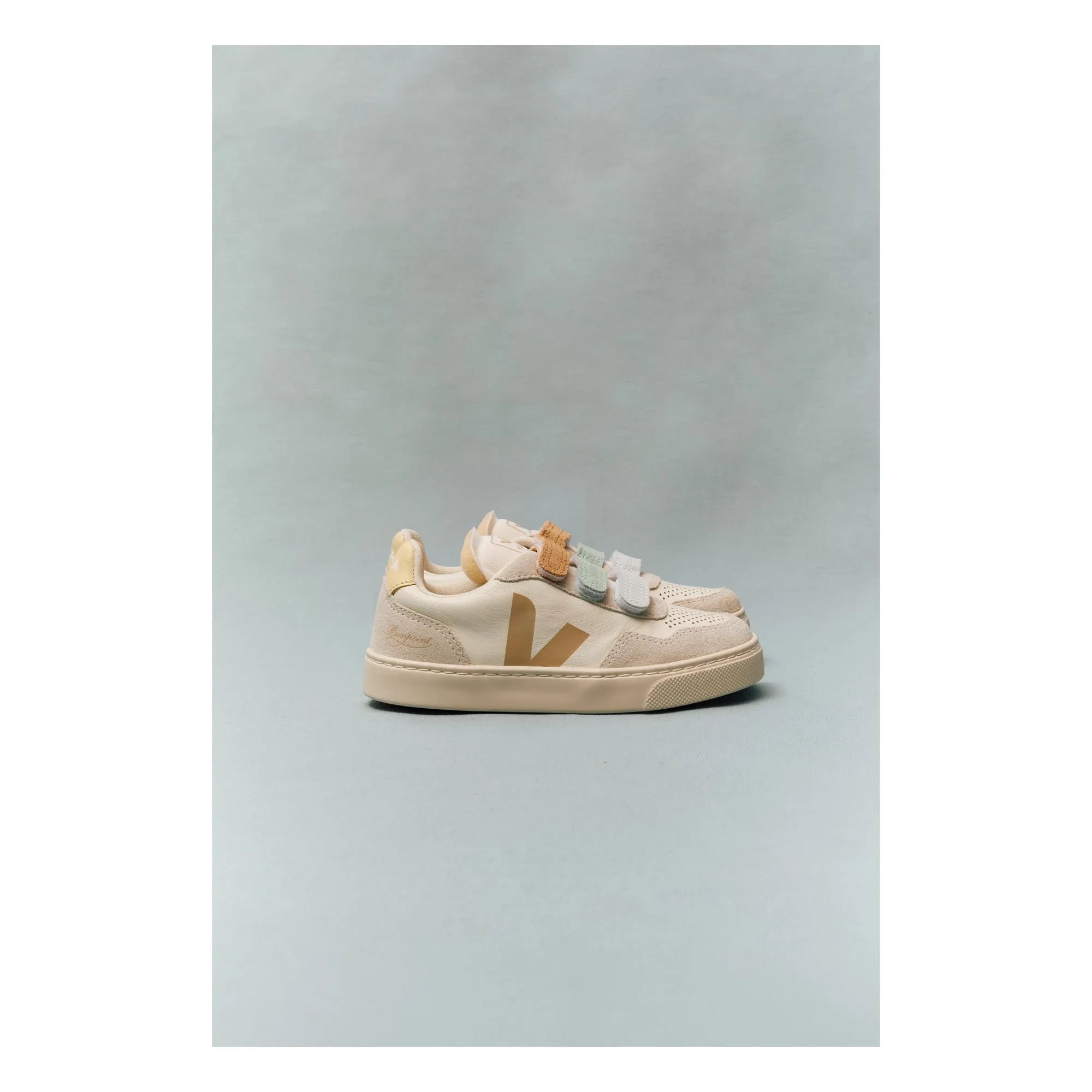 Veja - Veja x Bonpoint Small V-90 Deri O.T. Scratch Spor Ayakkabı | Gri