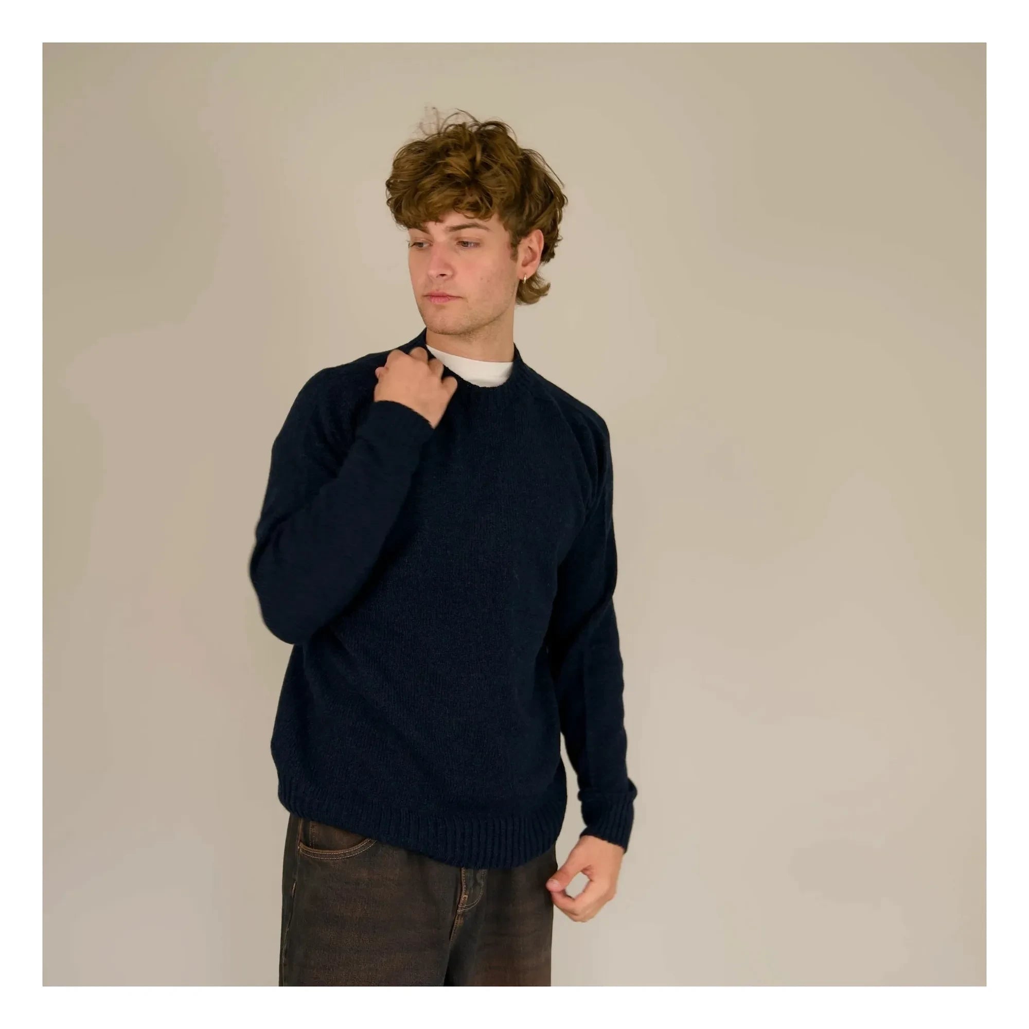 Origin Knitwear - Dikişsiz Yün Kazak | Lacivert
