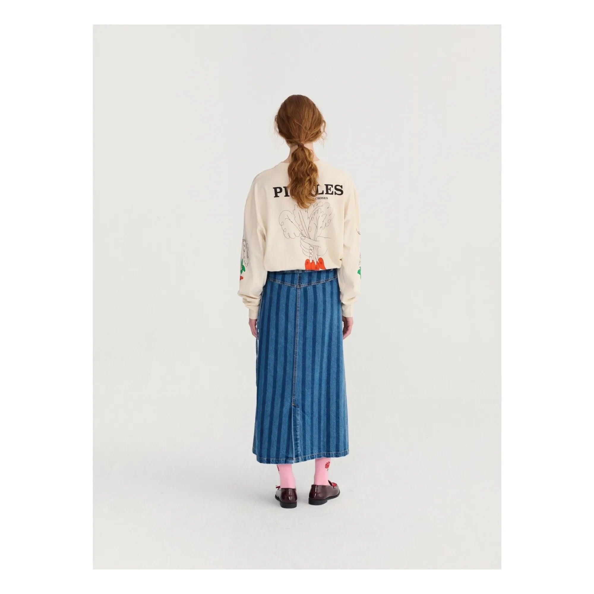 Bobo Choses - Denim organik pamuk etek | Mavi