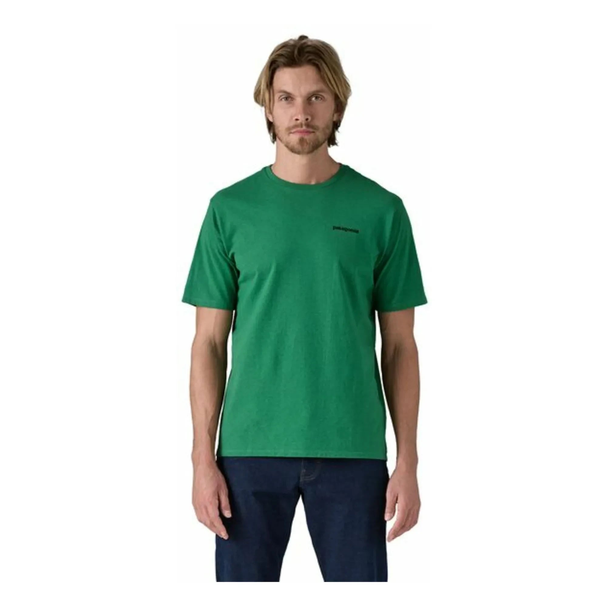 Patagonia - T-shirt P-6 Logo Responsibili Geri dönüştürülmüş lifler | Krom yeşili