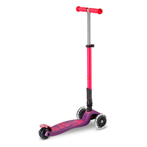 Micro - Maxi Katlanabilir Neon LED Scooter | Pembe