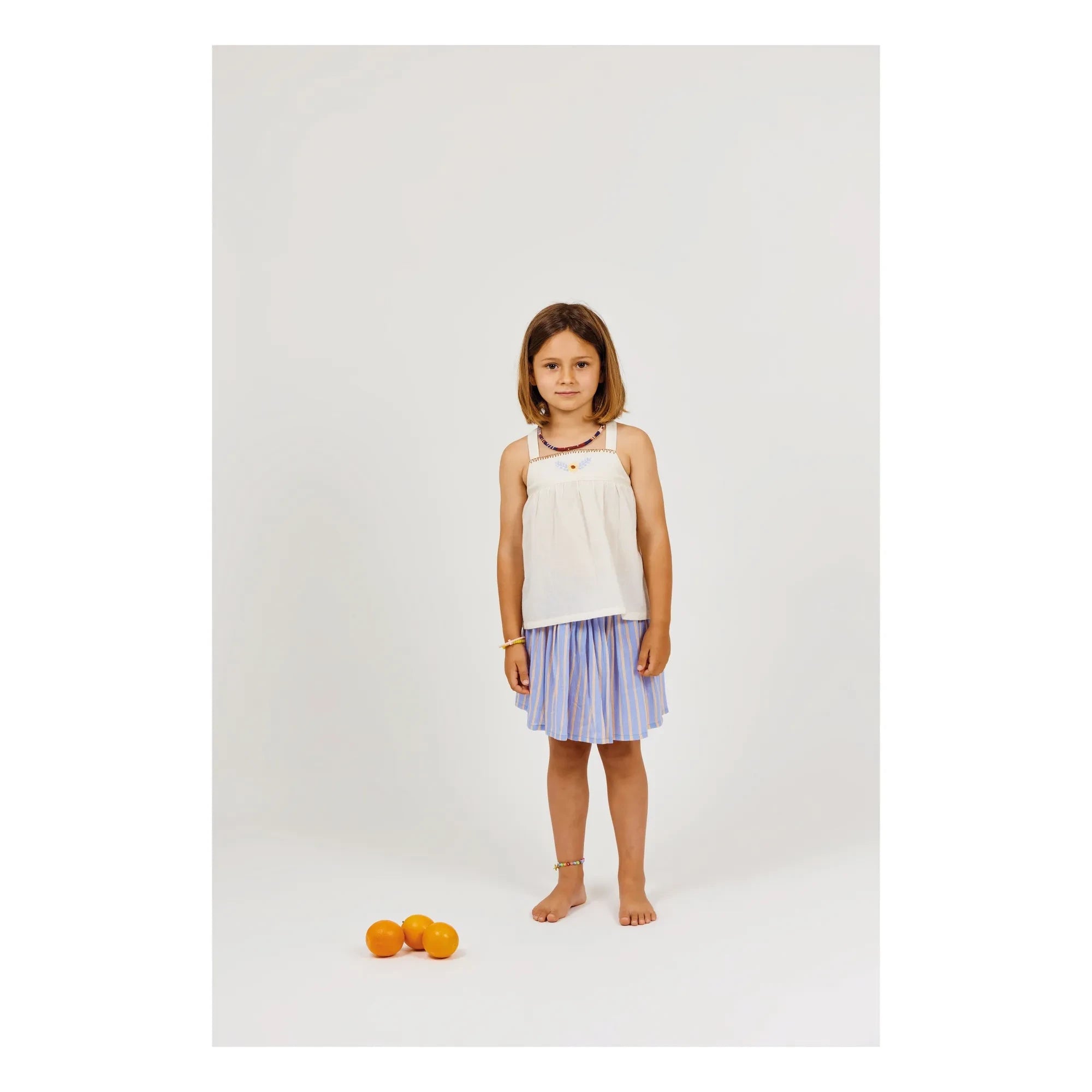 Arsène et Les Pipelettes - Çizgili etek Organik pamuk | Lavanta