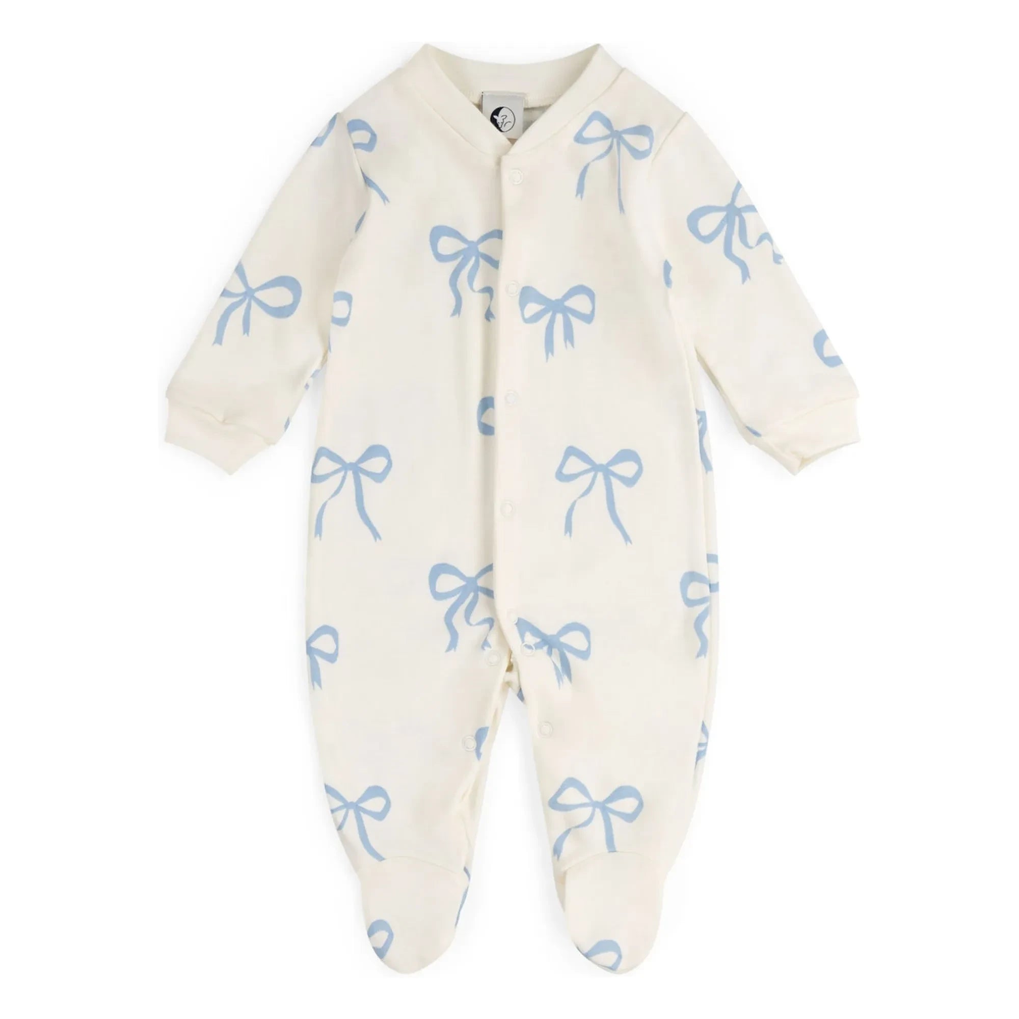 Sleepy Doe - Pyjama mit Schnürfüßchen Bio-Baumwolle | Ecru