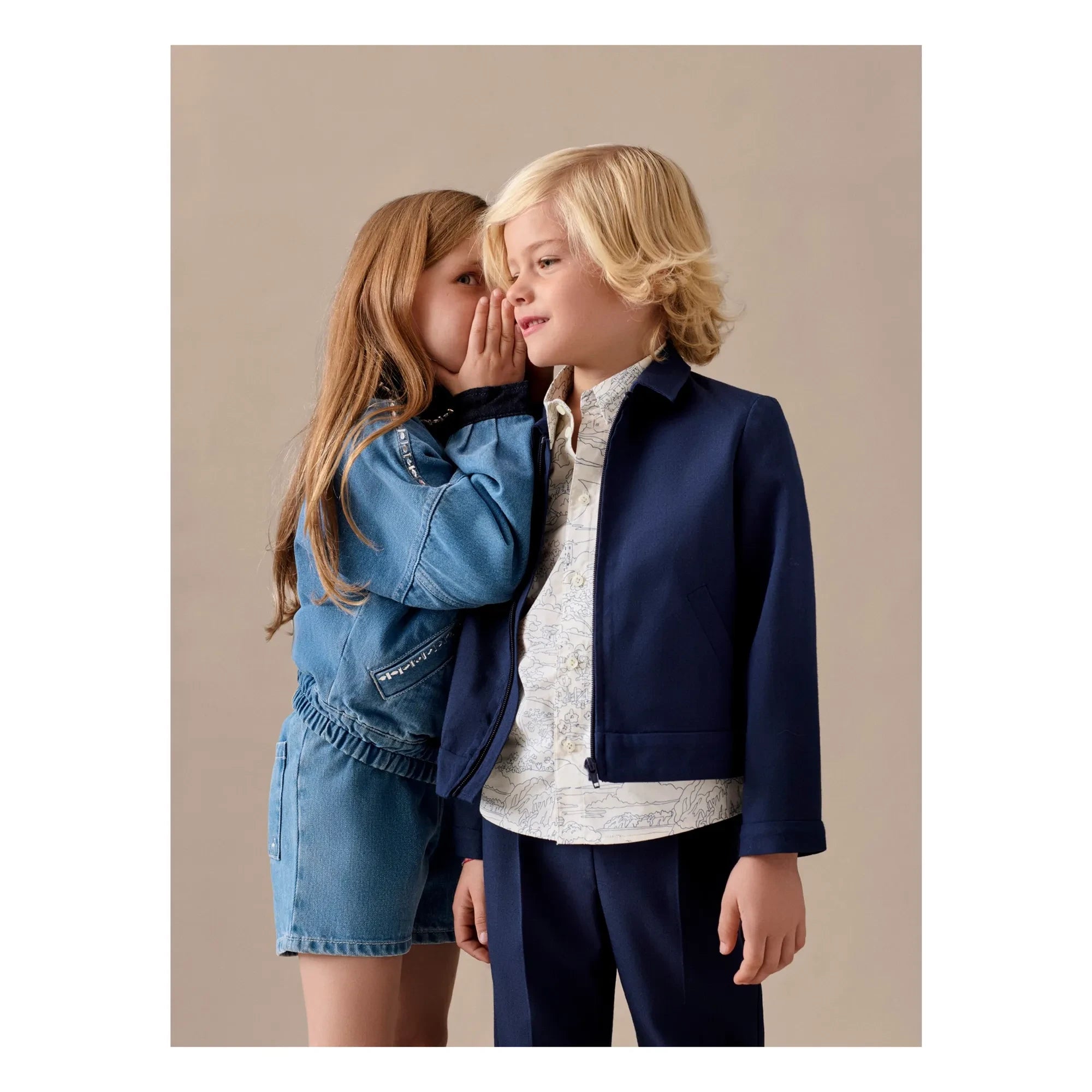 Bonpoint - Milly Denim Şort Organik Pamuk | Mavi